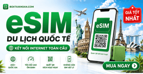 Banner eSIM du lịch quốc tế tại Box Tài Khoản