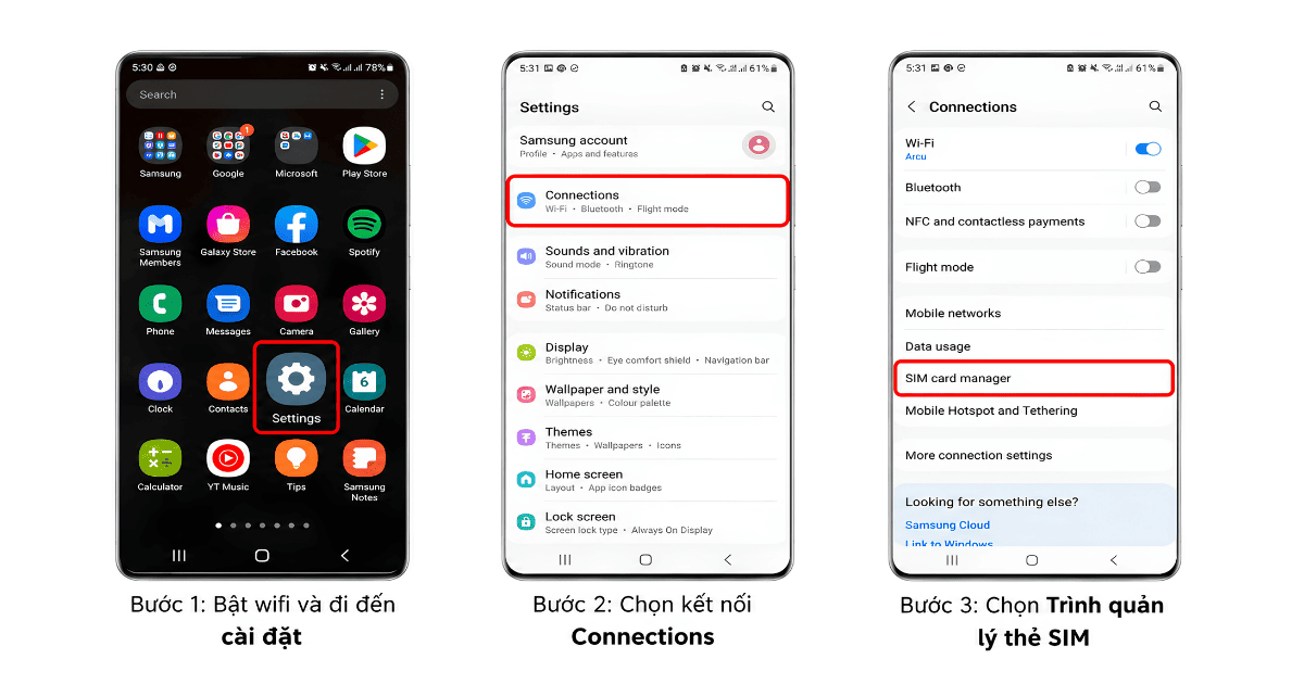 Cách Cài Đặt eSIM Trên Samsung