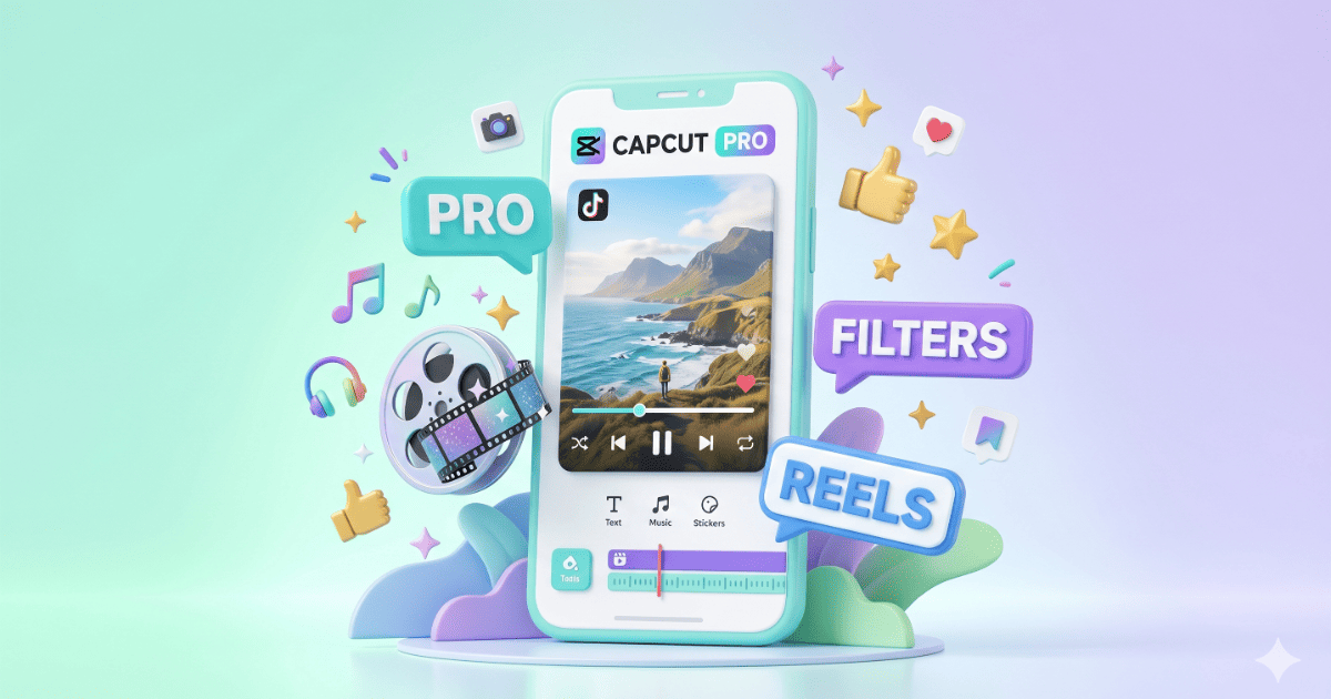 CapCutPro supports video creation for TikTok, FacebookReels and YouTubeShorts.