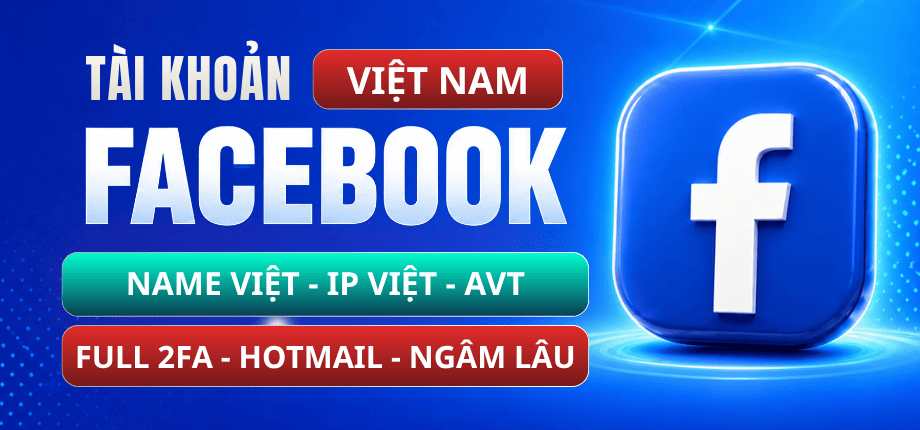 Tài Khoản Facebook Hotmail Reg Phone Android - Name Việt - IP Viêt - Avt - 2FA - Ngâm Lâu
