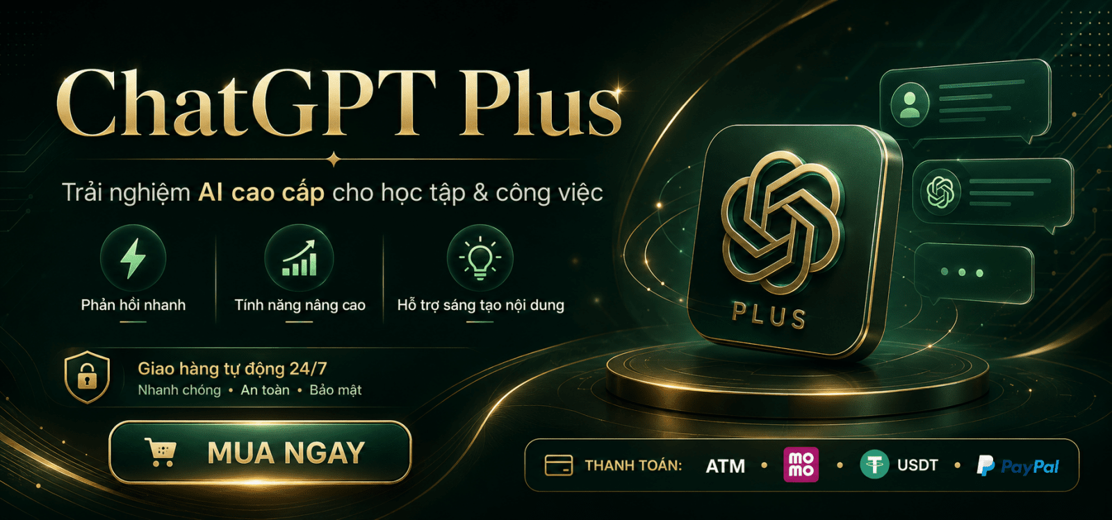 ChatGPT Plus Acc Cấp