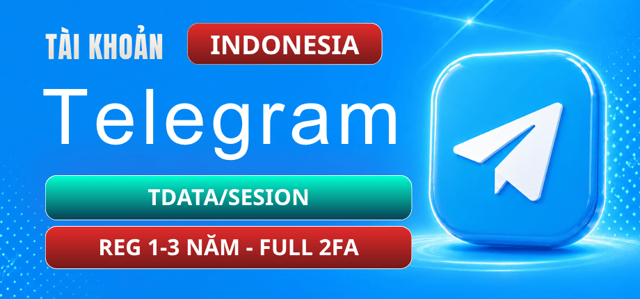 Indonesian Telegram Account +62 - Reg 1>3 Years - Tdata/Session - Full 2FA