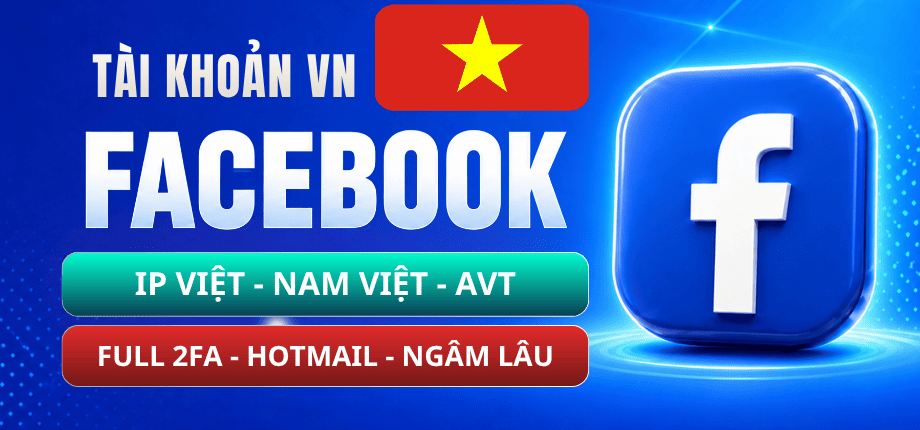 Facebook Account Hotmail Reg Phone Android - Vietnamese Name - Vietnamese IP - Avt - 2FA - Long Soaking